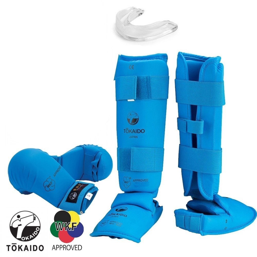 Blue Tokaido Karate WKF Competition Sparring Gear Set New 