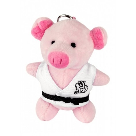 Plush Martial Arts Pig Keychain