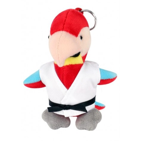 Plush Martial Arts Parrot Keychain