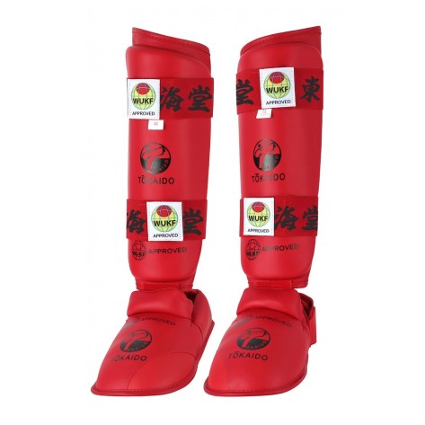 Tokaido Karate WUKF Shin & Insteps Red