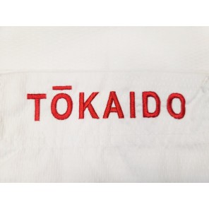 Tokaido Kumite Master II Gi with Red and Blue WKF Embroidery, Tournament Cut, 2 Jackets, 1 Pants