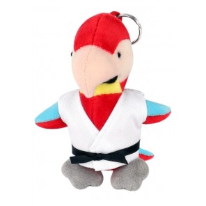 Plush Martial Arts Parrot Keychain