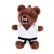 Plush Martial Arts Brown Bear Keychain
